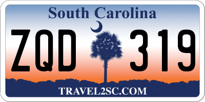 SC license plate ZQD319