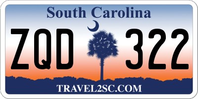 SC license plate ZQD322