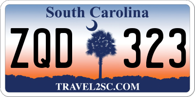 SC license plate ZQD323
