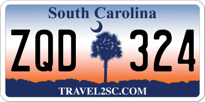 SC license plate ZQD324