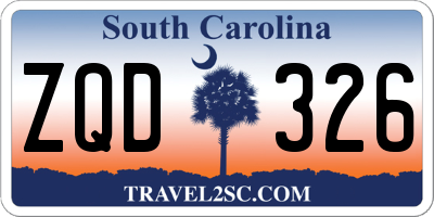 SC license plate ZQD326