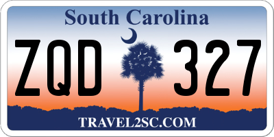 SC license plate ZQD327