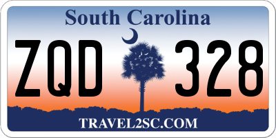 SC license plate ZQD328