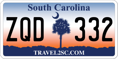 SC license plate ZQD332