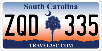 SC license plate ZQD335