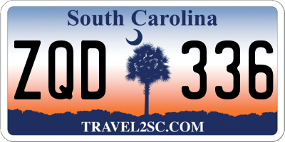 SC license plate ZQD336