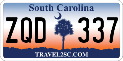 SC license plate ZQD337