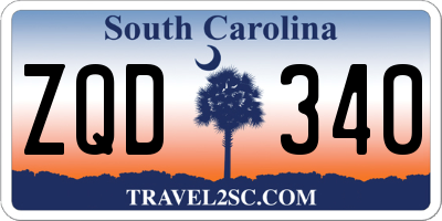 SC license plate ZQD340