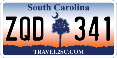 SC license plate ZQD341
