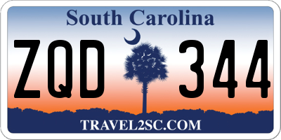 SC license plate ZQD344