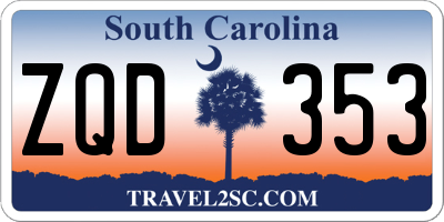 SC license plate ZQD353