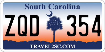 SC license plate ZQD354