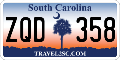 SC license plate ZQD358