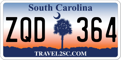 SC license plate ZQD364