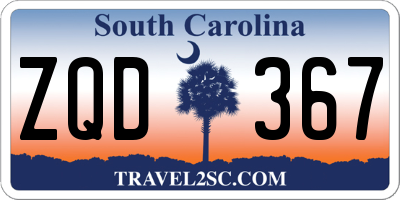 SC license plate ZQD367