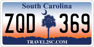 SC license plate ZQD369