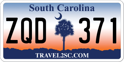 SC license plate ZQD371