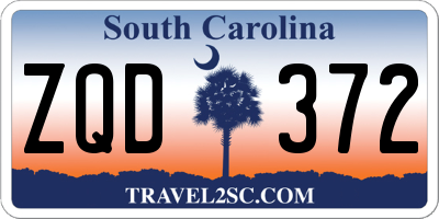 SC license plate ZQD372