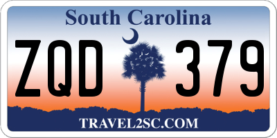 SC license plate ZQD379