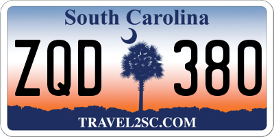 SC license plate ZQD380