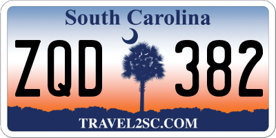 SC license plate ZQD382