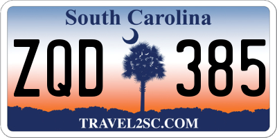 SC license plate ZQD385