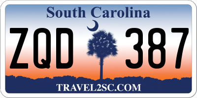 SC license plate ZQD387