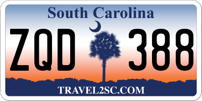 SC license plate ZQD388