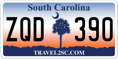 SC license plate ZQD390