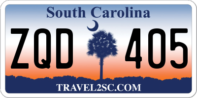 SC license plate ZQD405