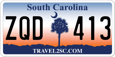 SC license plate ZQD413