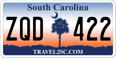 SC license plate ZQD422