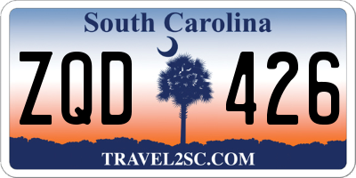 SC license plate ZQD426