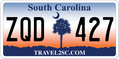 SC license plate ZQD427