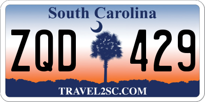 SC license plate ZQD429