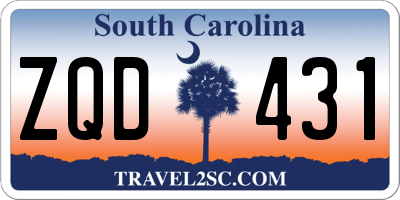 SC license plate ZQD431