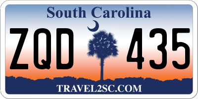 SC license plate ZQD435