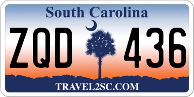 SC license plate ZQD436