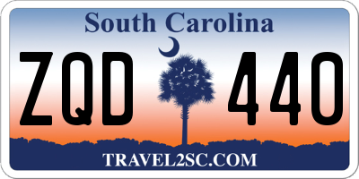 SC license plate ZQD440