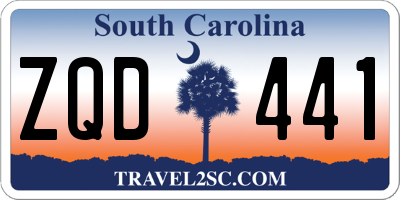 SC license plate ZQD441