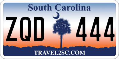 SC license plate ZQD444