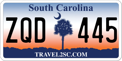 SC license plate ZQD445