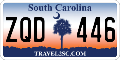 SC license plate ZQD446