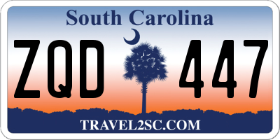 SC license plate ZQD447