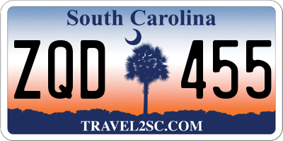 SC license plate ZQD455