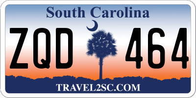 SC license plate ZQD464