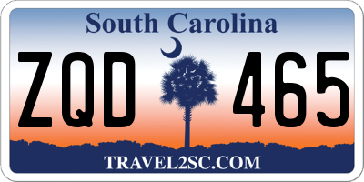 SC license plate ZQD465