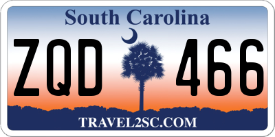 SC license plate ZQD466