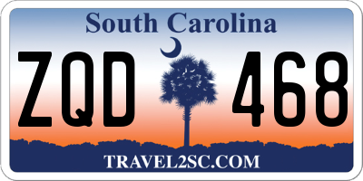 SC license plate ZQD468