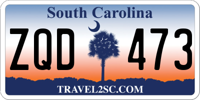 SC license plate ZQD473